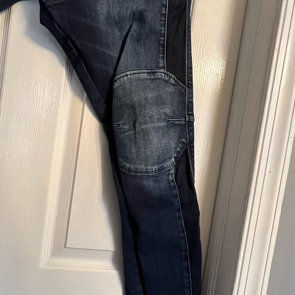 G-Star Raw 5260 3D Skinny Blue Denim Jeans Ankle Zip Moto Biker Skater Punk - Picture 8 of 12